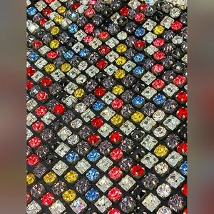 Couture Designer Rhinestone Skirt